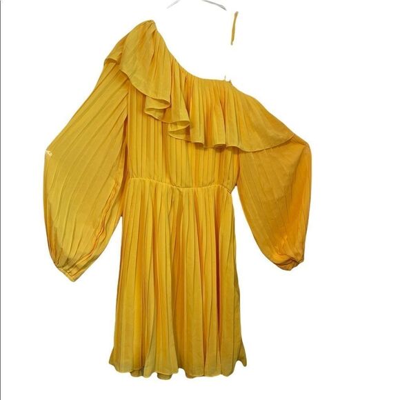 ENDLESS ROSE One Shoulder Yellow Mini Dress.Size S - Picture 4 of 16